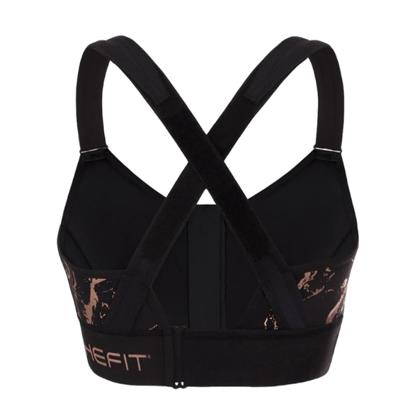 Shefit Flex Sports Bra Medium Impact Black Rose Gold Women's Size Medium - Picture 6 of 12